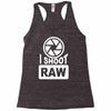 i shoot raw photography camera photograph Racerback Tank