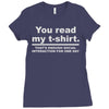 you read my Ladies Fitted T-Shirt