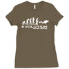 evolution of scuba divingfunny swim retro sea cool boat party Ladies Fitted T-Shirt