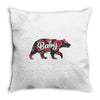 Floral Baby Bear Throw Pillow