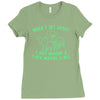 when i get upset i just imagine a t rex making a bed Ladies Fitted T-Shirt