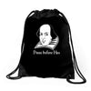 prose before hos  funny william shakespeare joke comedy rude Drawstring Bags