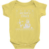 christmas funny dog &amp; snowman Baby Onesie