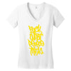 fuck what people think Women's V-Neck T-Shirt