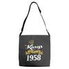 kings are born in 1958 Adjustable Strap Totes