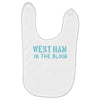 west ham in the blood retro style new Baby Bibs