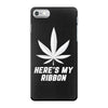 Support Lung Cancer Awareness With A White Cannabis Leaf iPhone 7 Case
