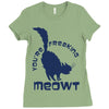CHECK MEOWT CAT Ladies Fitted T-Shirt