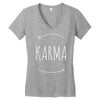 karma Women's V-Neck T-Shirt