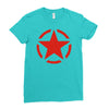 military starfunny retro army war vietnam usa britain fashion Ladies Fitted T-Shirt