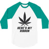 Support Melanoma Cancer Awareness With A Black Cannabis Leaf 3/4 Sleeve Shirt