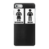 restroom sign sticker vinyl decal iPhone 7 Case