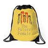 Women's March The Future is Female Drawstring Bags