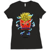 saiyan fries Ladies Fitted T-Shirt