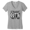 straight outta tomato town Women's V-Neck T-Shirt