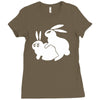 rude, rabbits humping,funny Ladies Fitted T-Shirt