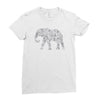 elephant filled pattern cool Ladies Fitted T-Shirt