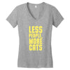 less people, more cats Women's V-Neck T-Shirt
