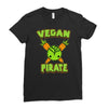 vegan pirate Ladies Fitted T-Shirt