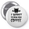 coffee drinkers Pin-back button