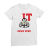 we all lift down here Ladies Fitted T-Shirt