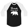 Daddy Bear - Baby Bear Custom Name 3/4 Sleeve Shirt