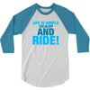 Eat Sleep Ride 3/4 Sleeve Shirt