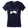 t rex hates pushups Women's V-Neck T-Shirt