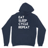 eat sleep cycle repeat Hoodie