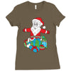 santa with piles of christmas Ladies Fitted T-Shirt