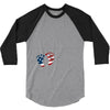 4th of July Baby Foot 3/4 Sleeve Shirt