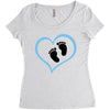 Baby Boy with Heart Any Name Customized Women's Triblend Scoop T-shirt