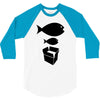 big fish little fish cardboard box   music t shirt 3/4 Sleeve Shirt