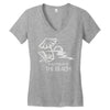 i'd rather be at the beach Women's V-Neck T-Shirt
