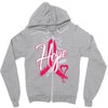 breast cancer awareness hope ribbon heart Zipper Hoodie
