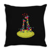 Giraffe Couple T shirts Throw Pillow