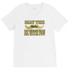 funny black mustache may the stache be with you V-Neck Tee