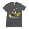 calvin hobbes Ladies Fitted T-Shirt
