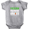 Vegan Because Plant Powered Badass Was Not an Offical Tittle Baby Bodysuit