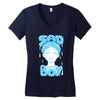 sad boy Women's V-Neck T-Shirt