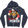 Girl Power White Write Zipper Hoodie