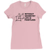 without geometry life is pointless funny math school science nerd geek Ladies Fitted T-Shirt