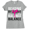 Reading Yoga Wine Balance Ladies Fitted T-Shirt