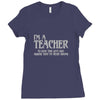 i'm a teacher to save time let's assume i'm never wrong Ladies Fitted T-Shirt