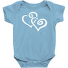 hearts sticker vinyl decal Baby Onesie