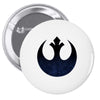 rebel logo with space pattern Pin-back button