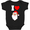 i love santa noel Baby Bodysuit