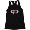 pig oink funny Racerback Tank