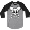 skull mickey 2 3/4 Sleeve Shirt