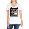 robot funny Ladies Curvy T-Shirt